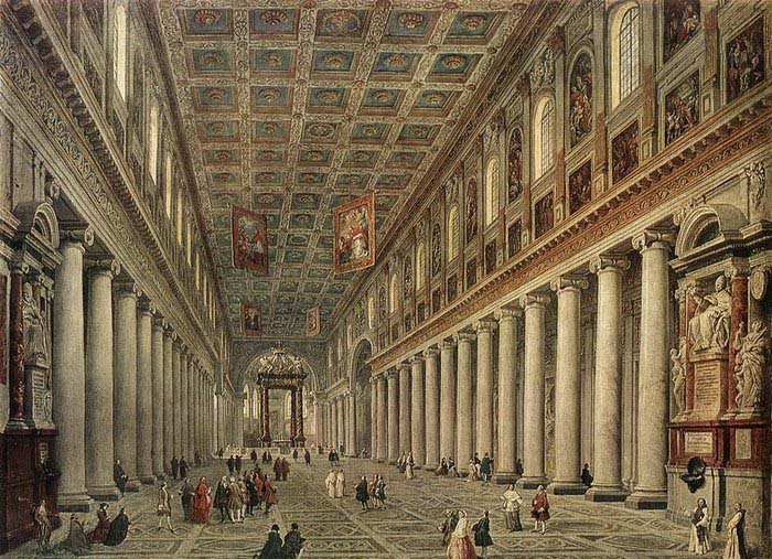 Interior of the Santa Maria Maggiore in Rome